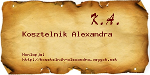 Kosztelnik Alexandra névjegykártya